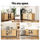 Waylon Buffet Sideboard Storage Cabinet Kitchen Cupboard Faux Drawer 150CM - Pine