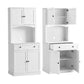 Set of 2 Cyprian Buffet Sideboard Hutch Pantry Cabinet Kitchen Storage - White