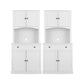 Set of 2 Cyprian Buffet Sideboard Hutch Pantry Cabinet Kitchen Storage - White
