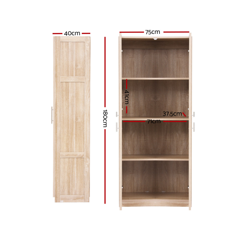Brogan Buffet Sideboard Cupboard Cabinet Pantry Organiser Adjustable Shelves - Pine