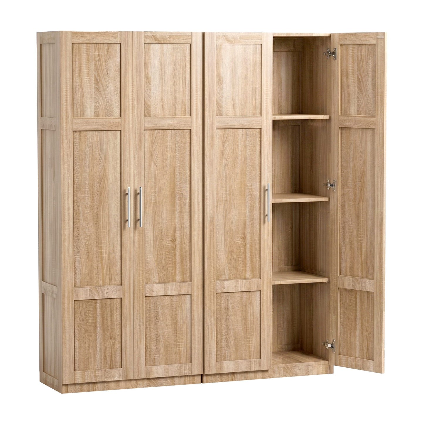 Set of 2 Brogan Buffet Sideboard Cabinet Pantry Hutch Kitchen Storage Organiser - Pine