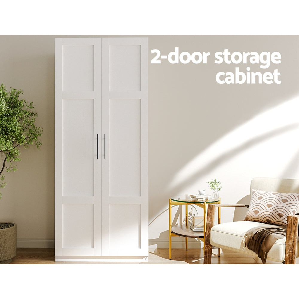 2 Door Buffet Sideboard Cupboard Cabinet Pantry - White