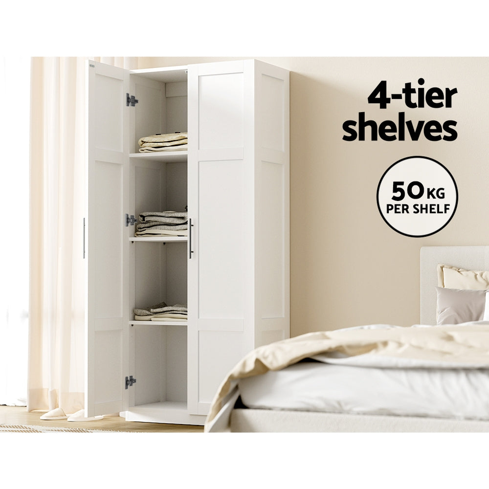 2 Door Buffet Sideboard Cupboard Cabinet Pantry - White