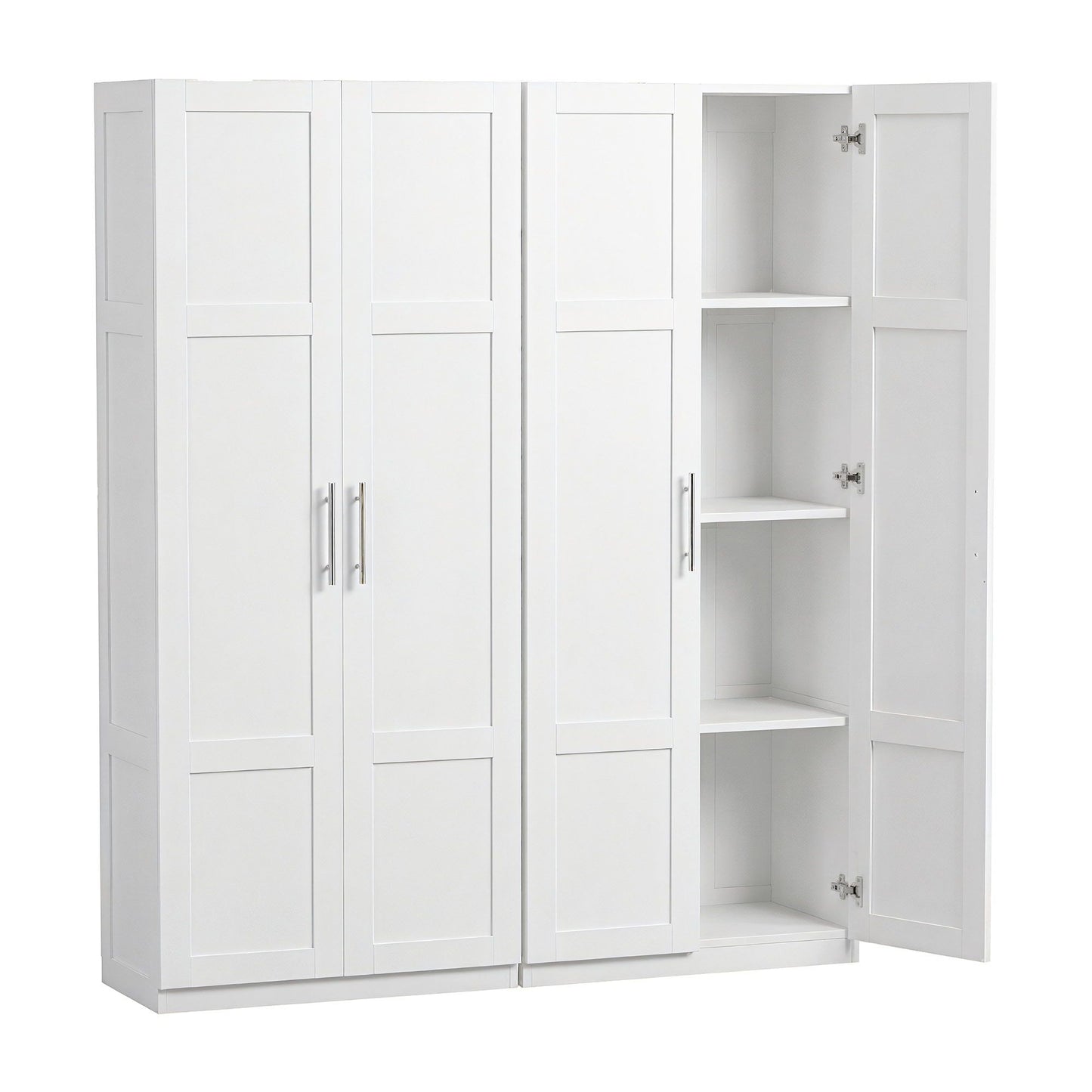 Set of 2 Brogan Buffet Sideboard Cabinet Pantry Hutch Kitchen Storage Organiser - White