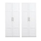 Set of 2 Brogan Buffet Sideboard Cabinet Pantry Hutch Kitchen Storage Organiser - White