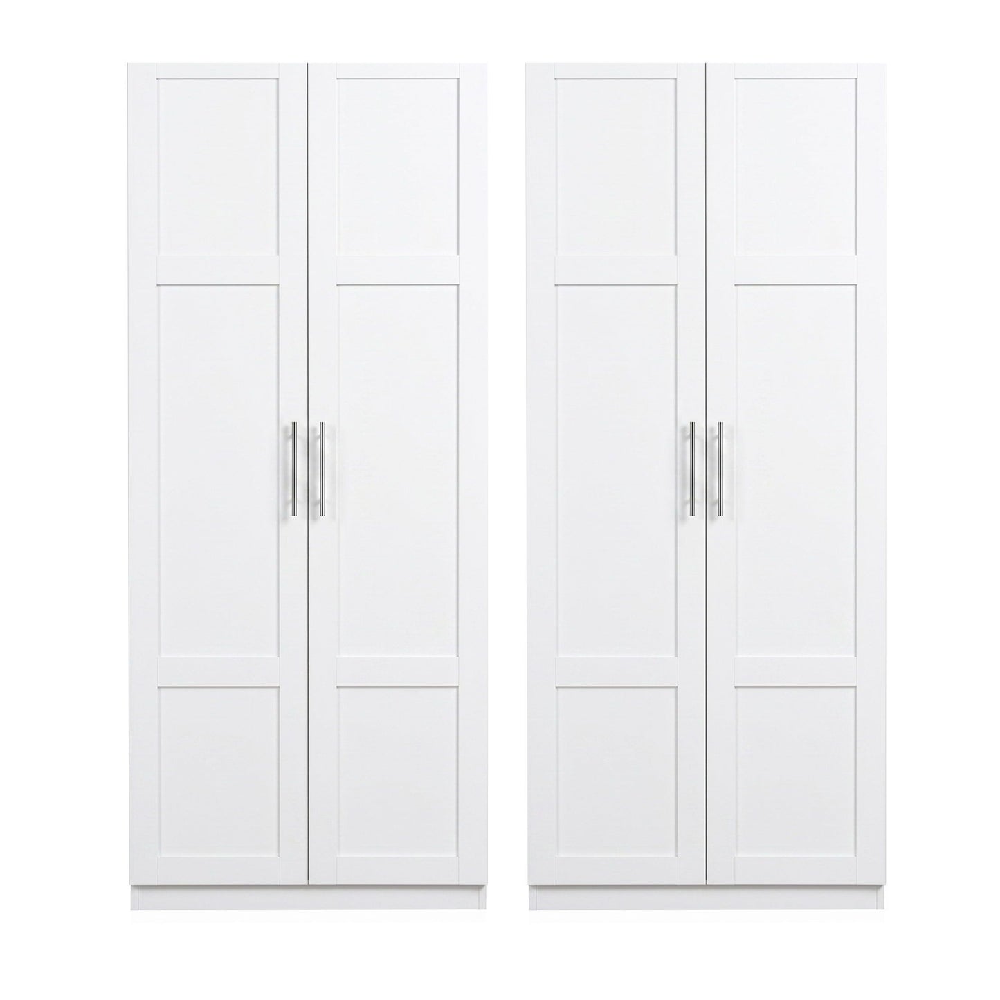 Set of 2 Brogan Buffet Sideboard Cabinet Pantry Hutch Kitchen Storage Organiser - White