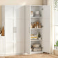 Set of 2 Brogan Buffet Sideboard Cabinet Pantry Hutch Kitchen Storage Organiser - White