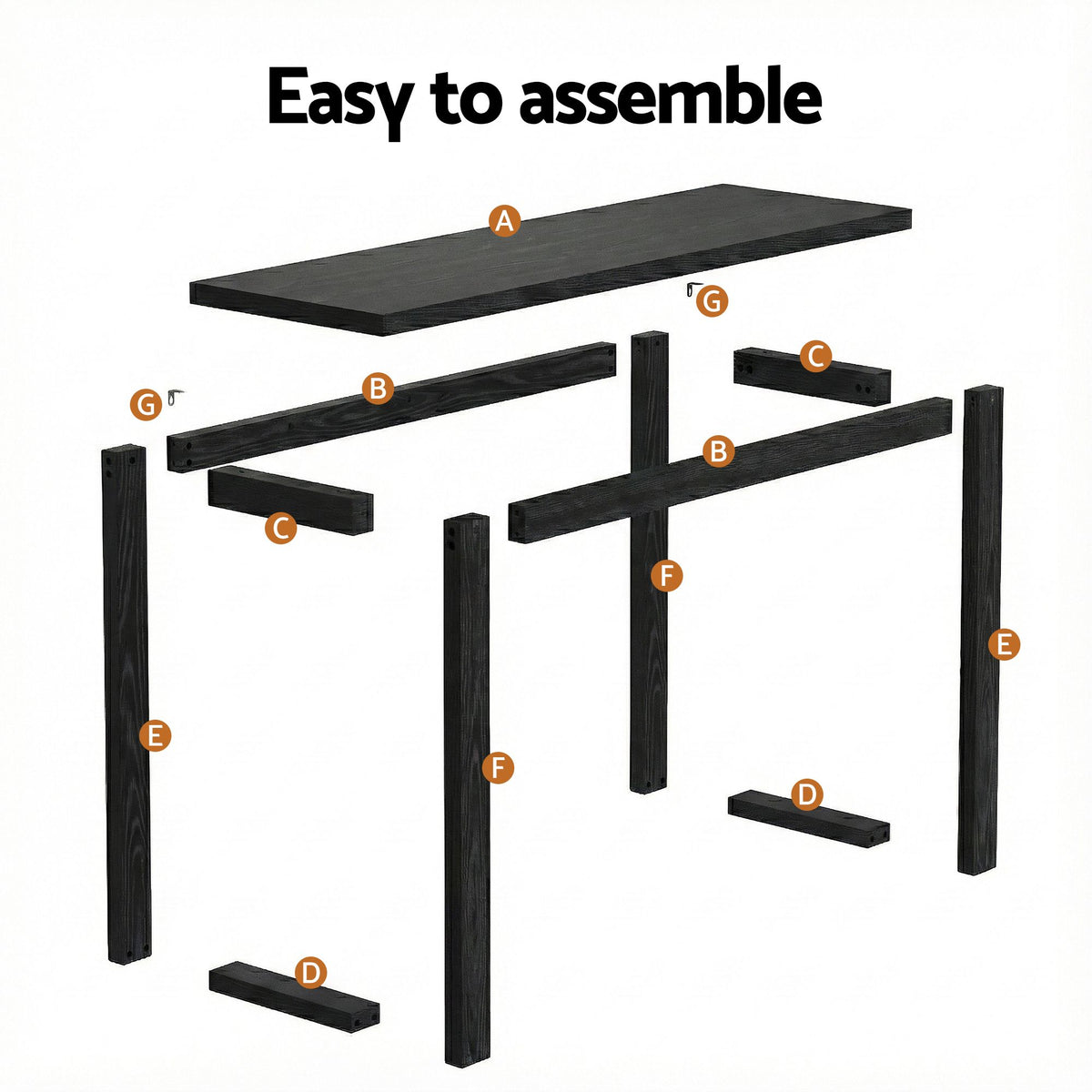 Console Table 110CM - Black