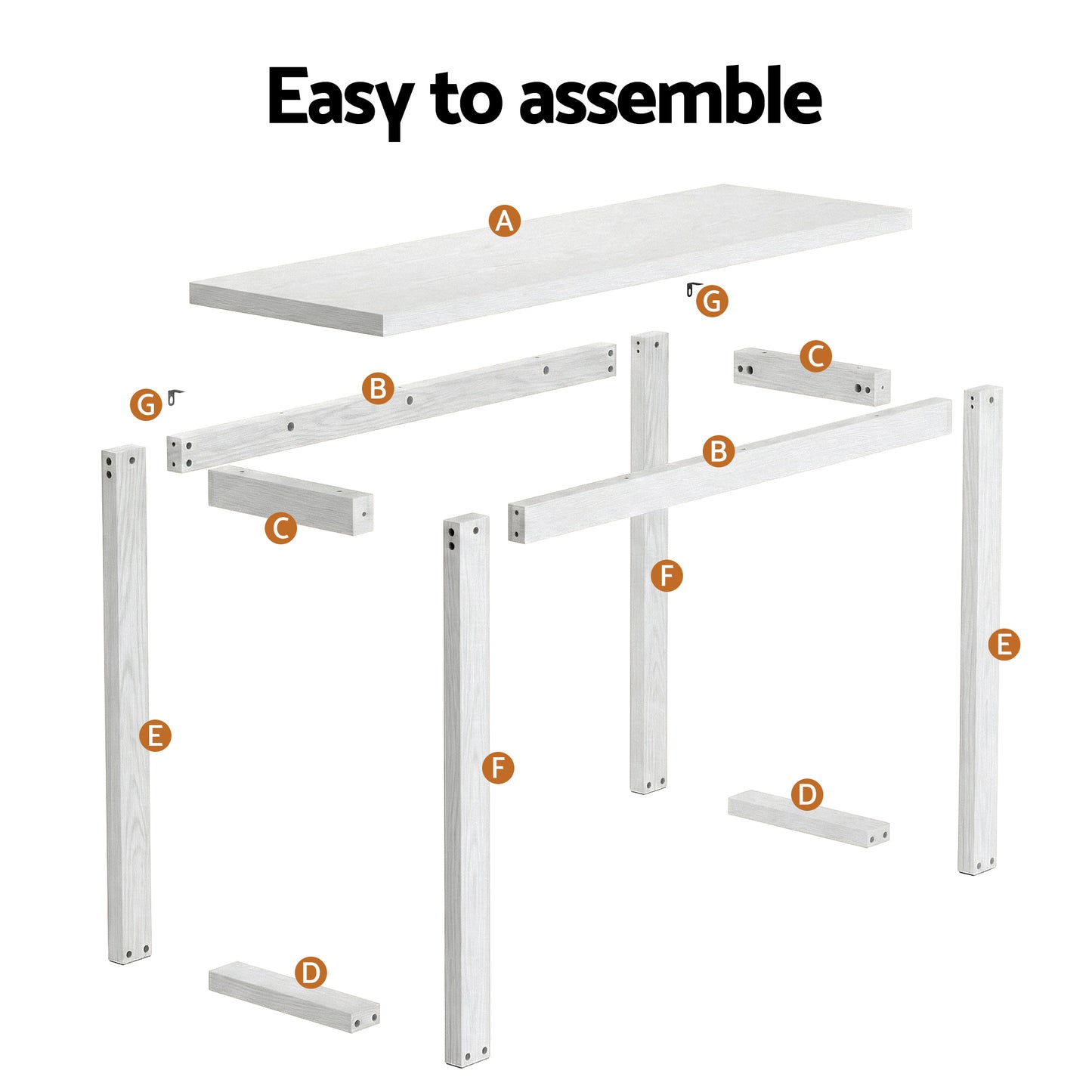 Console Table 110CM - White