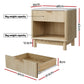 Elio Bedside Tables Nightstand 1 Drawer Shelves - Pine