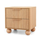 Elio Bedside Tables Rattan with 2 Drawers - Pine
