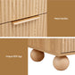 Elio Bedside Tables Rattan with 2 Drawers - Pine