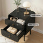 Skye Bedside Tables Side End Table Nightstand with 2 Drawers - Black