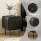 Skye Bedside Tables Side End Table Nightstand with 2 Drawers - Black