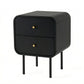 Skye Bedside Tables Side End Table Nightstand with 2 Drawers - Black