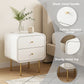 Skye Bedside Tables Side End Table Nightstand with 2 Drawers - White