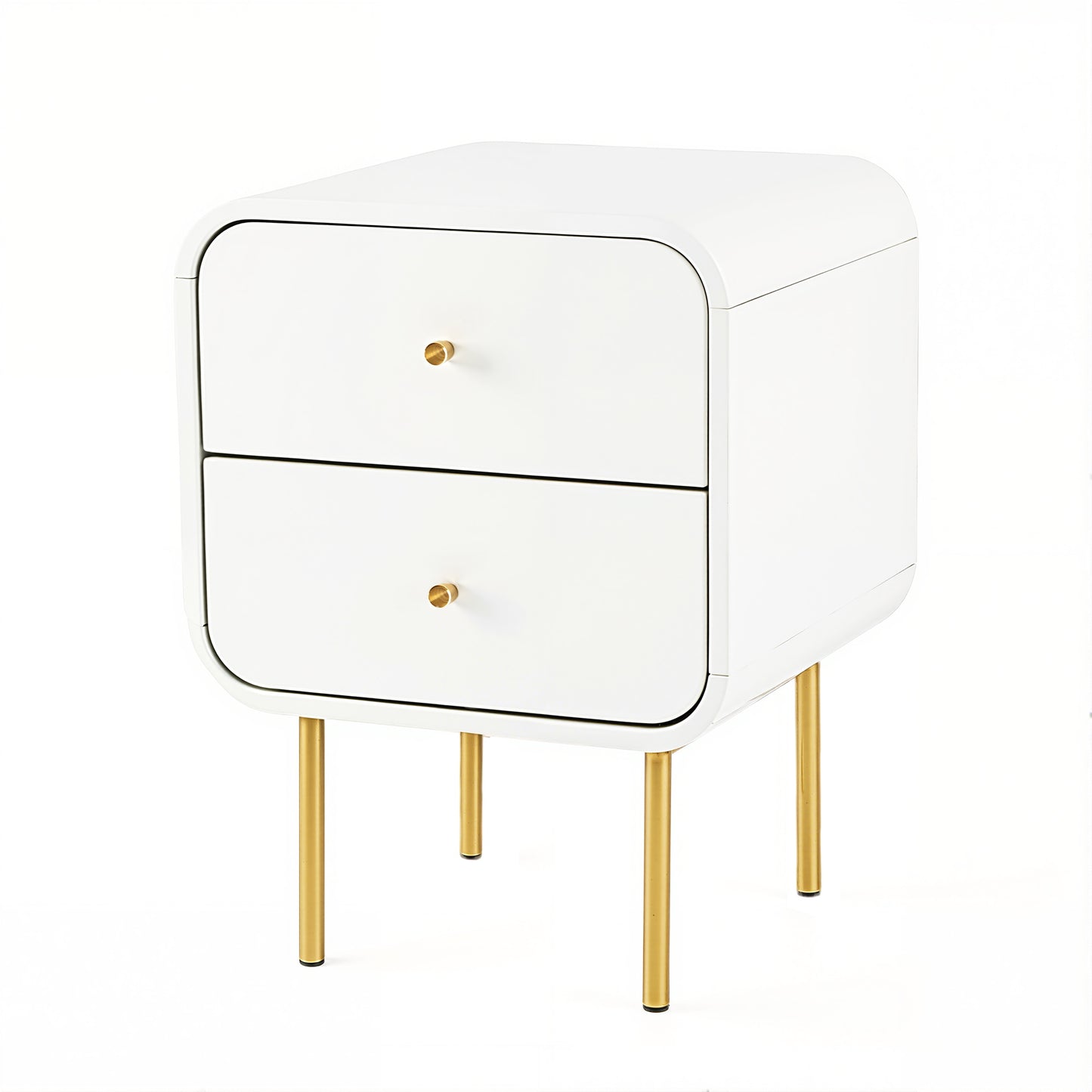 Skye Bedside Tables Side End Table Nightstand with 2 Drawers - White