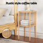 Ithara Coffee Table 2-Tier Round Wood