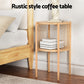 Ithara Coffee Table 2-Tier Round Wood