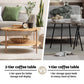 Ithara Coffee Table 2-Tier Round Wood