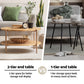 Ithara Coffee Table 2-Tier Round Wood