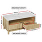 Ionian Coffee Table Drawer Shelf Marble Effect Wood&White