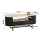 Ismene Coffee Table Drawer Shelf Wood&Black