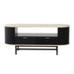 Ismene Coffee Table Drawer Shelf Wood&Black