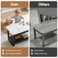 Irini  Coffee Table 2-Tier 80CM Marble Finish Shelf Black&White