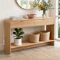 Console Table Hallway Entryway Storage Drawer Shelf Curved Edge 120CM - Pine
