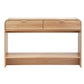 Console Table Hallway Entryway Storage Drawer Shelf Curved Edge 120CM - Pine
