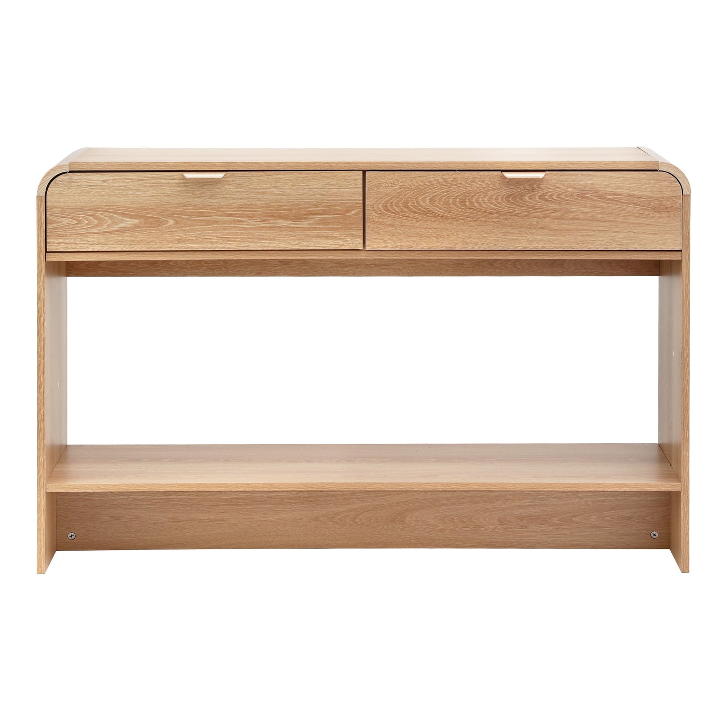 Console Table Hallway Entryway Storage Drawer Shelf Curved Edge 120CM - Pine