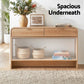 Console Table Hallway Entryway Storage Drawer Shelf Curved Edge 120CM - Pine