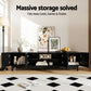 Blaise 180cm TV Unit Entertainment Unit Storage Cabinet - Black