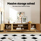 Blaise 180cm TV Unit Entertainment Unit Storage Cabinet - Pine
