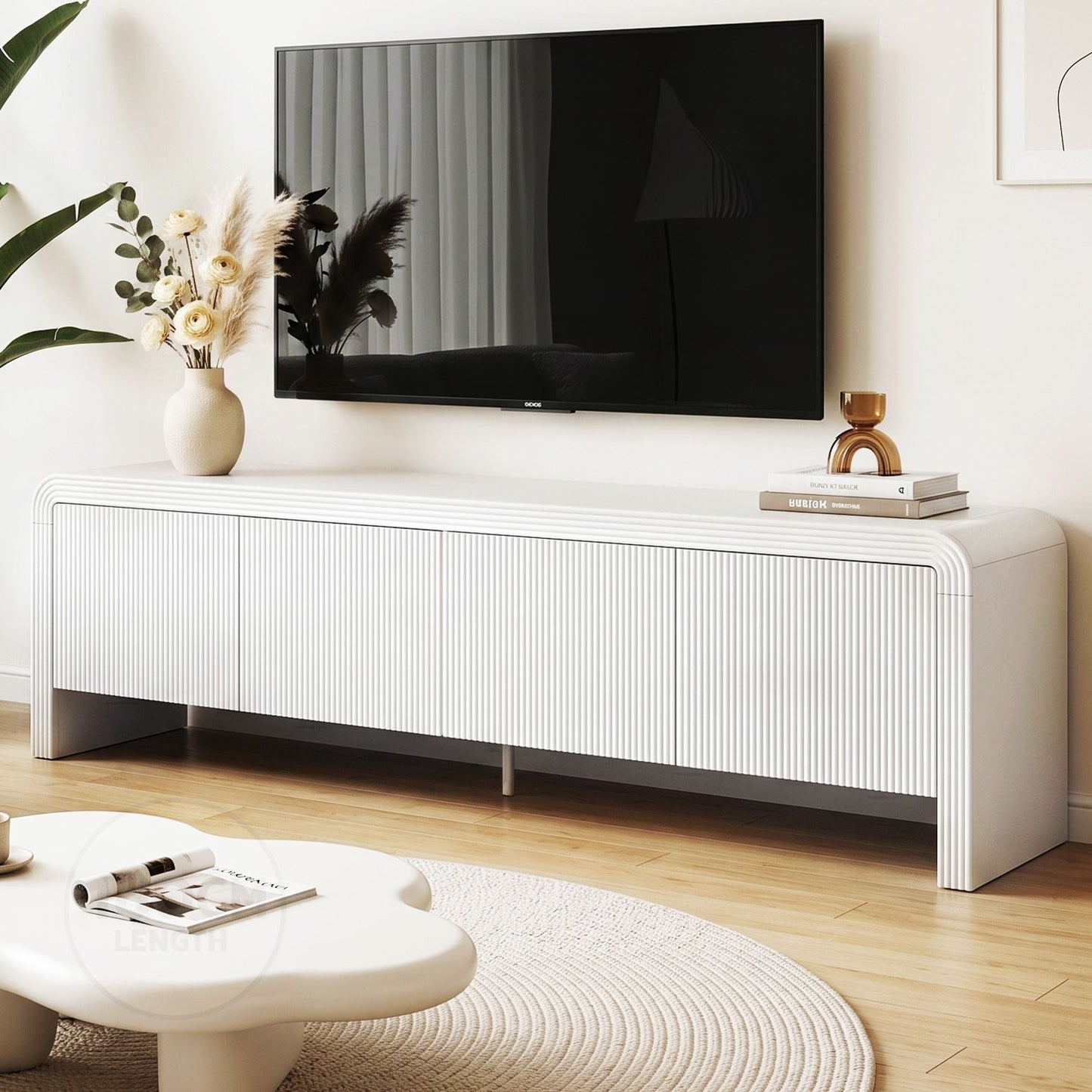 Faelan 180cm TV Unit Entertainment Unit Storage Cabinet - White
