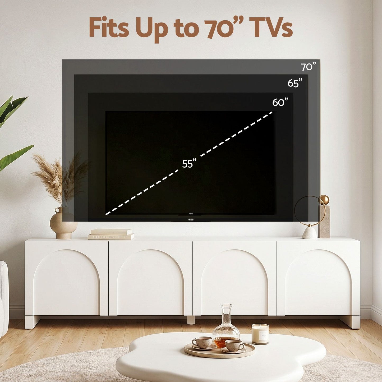 Henrik 180cm TV Unit Entertainment Unit Storage Cabinet Adjustable Shelf - White
