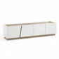 Novak 180cm 180cm TV Unit Storage Cabinet Living Room - White and Oak