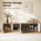 Novak 180cm 180cm TV Unit Storage Cabinet Living Room - White and Oak