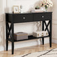 Console Table 2 Drawers 100CM - Black