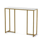 Console Table Marble Effect - White & Gold