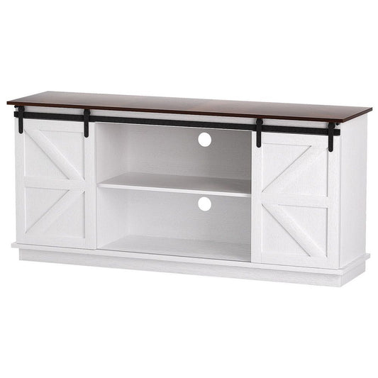 Ripley Buffet Sideboard Storage Cabinet Kitchen Cupboard Sliding Doors - White