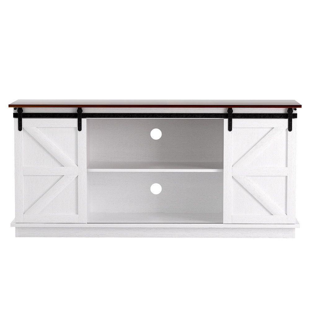 Ripley Buffet Sideboard Storage Cabinet Kitchen Cupboard Sliding Doors - White