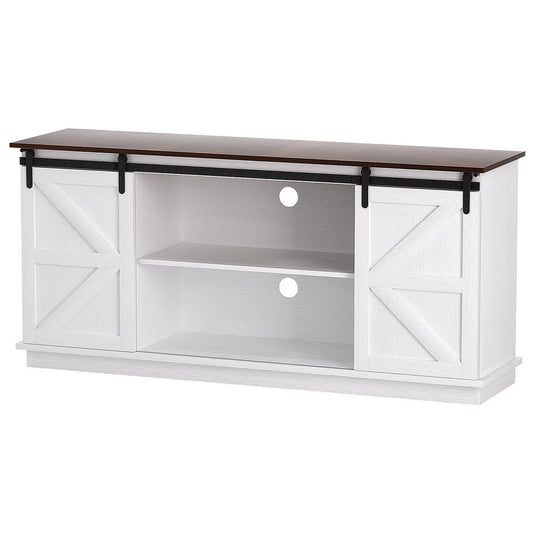 Ripley Buffet Sideboard Storage Cabinet Kitchen Cupboard Sliding Doors - White