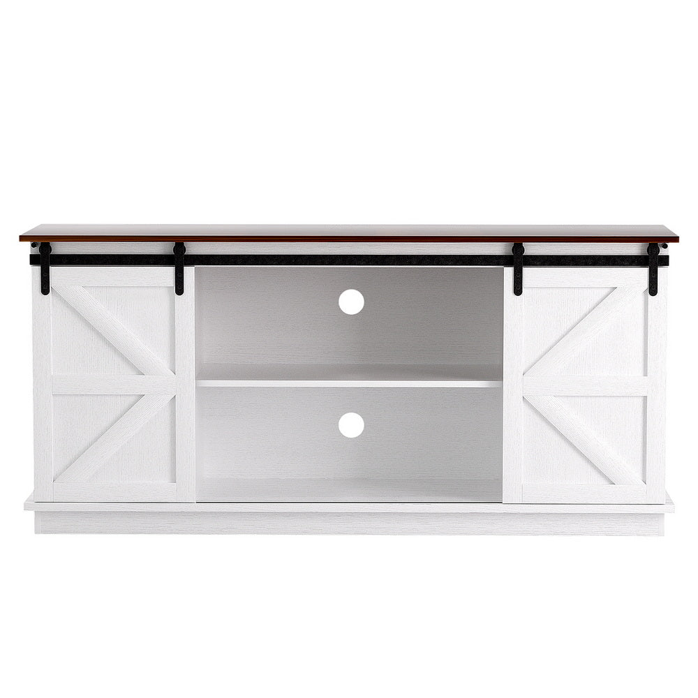 Ripley Buffet Sideboard Storage Cabinet Kitchen Cupboard Sliding Doors - White