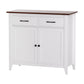 Thatcher Buffet Sideboard Storage Cabinet Kitchen Cupboard Hallway 2 Drawers - White