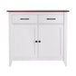 Thatcher Buffet Sideboard Storage Cabinet Kitchen Cupboard Hallway 2 Drawers - White