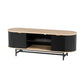Perrin TV Unit Entertainment Unit Storage Cabinet - Black Pine