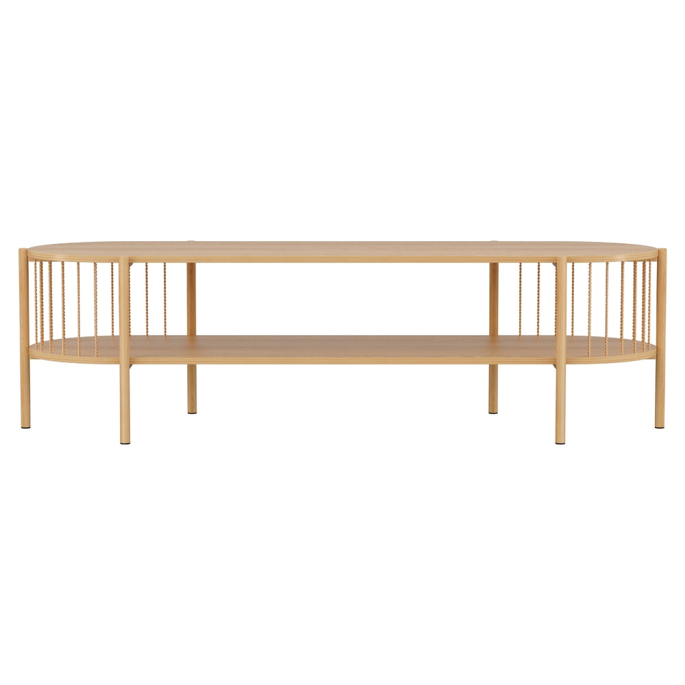 Riven 148cm TV Unit Entertainment Unit Storage Shelf - Pine