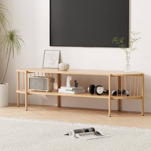 Riven 148cm TV Unit Entertainment Unit Storage Shelf - Pine